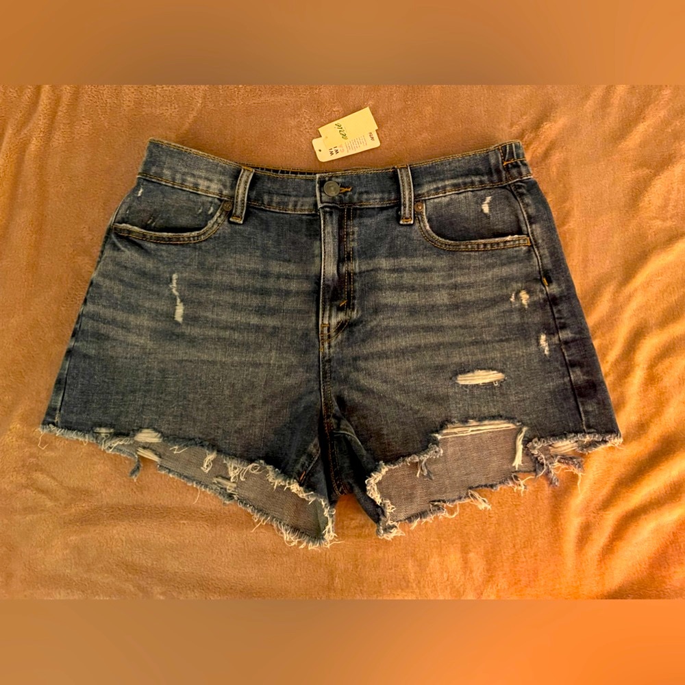 NWT Aerie Distressed Daydream Denim Short, size Medium